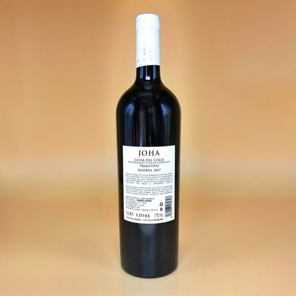 Vino rosso Primitivo doc Gioia del colle RISERVA 17% - immagine 4